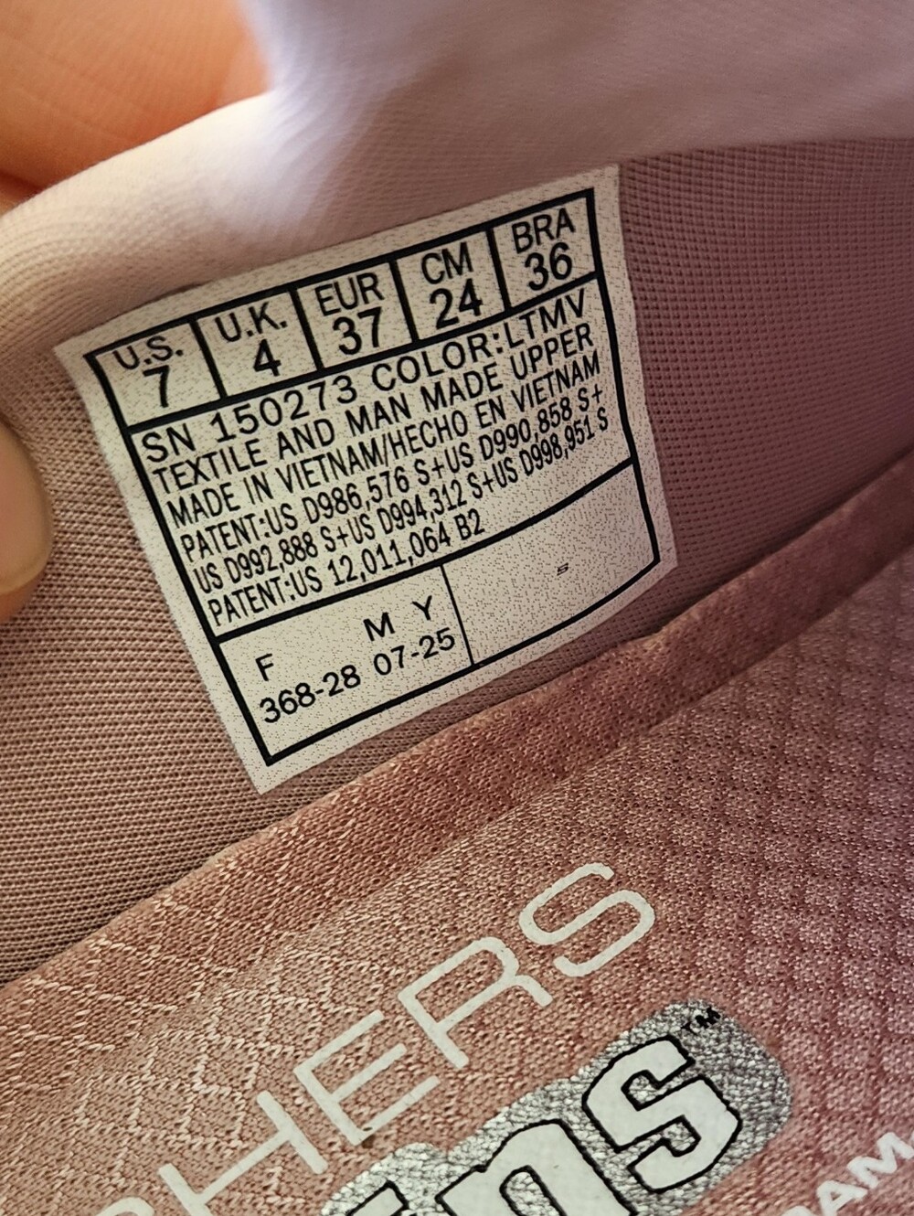 Skechers Women’s Pink Slip-On Sneakers - Picture 10 of 11